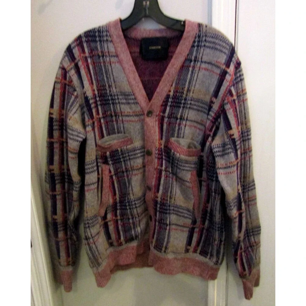 UNDERCOVER Co LTD Cardigan Vintage Plaid Japan Wool Cashmere Sweater Size L